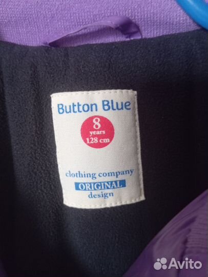 Куртка зимняя button blue для девочки 128 см