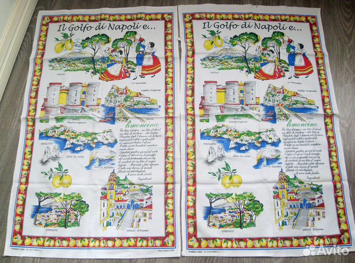 Салфетка Кухонное полотенце Италия Хлопок Декор