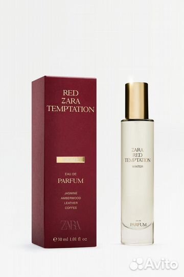 RED zara temptation winter 30 ML Оригинал