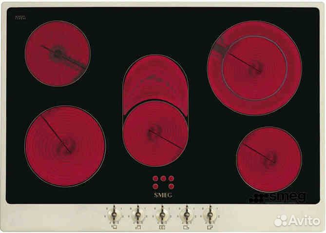 Электрическая варочная панель стеклокерамика smeg
