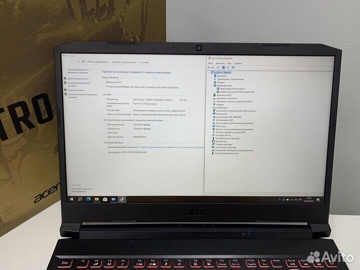 Игровой ноутбук Acer Nitro 5 144Hz / R7 /RTX3070
