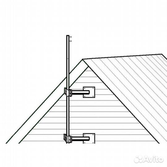 Мачта для антенны стальная телескопическая 4м