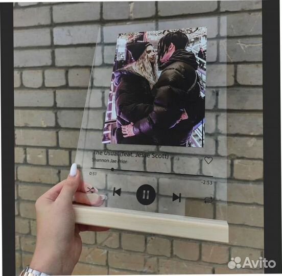 Трек на стекле из акрила - на подарок