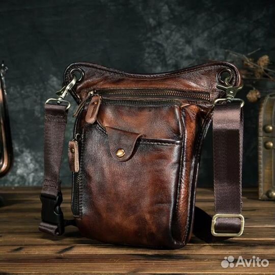 Кожаная, мужская сумка