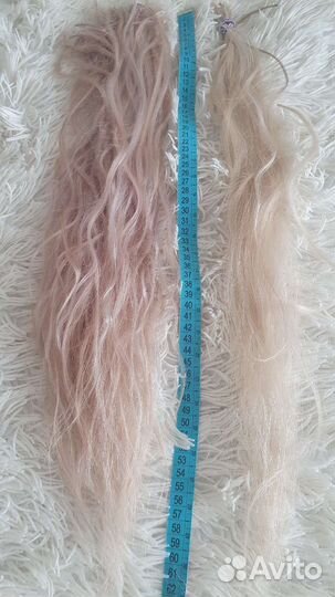 Волосы блонд 60см