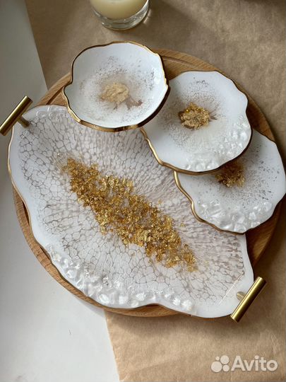 Сервировочный набор, поднос и подставки