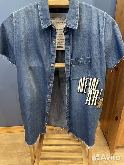 Джинсовая рубашка zara