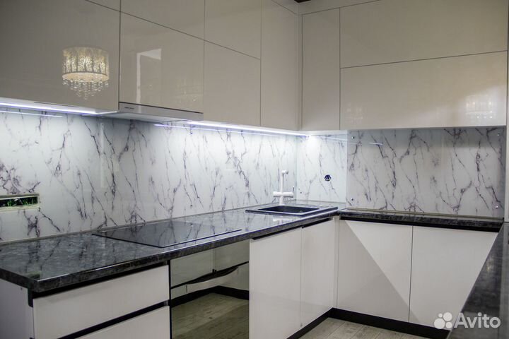 Фартук из стекла - С фотопечатью - Кухонный