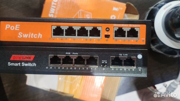 Коммутатор 4 poe + 2 uplink