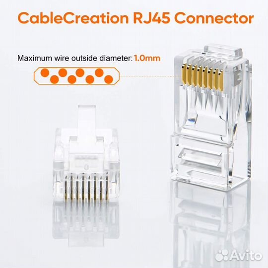 Разъём RJ-45 cat6 UTP LC-8P8C-002 (100 шт.)