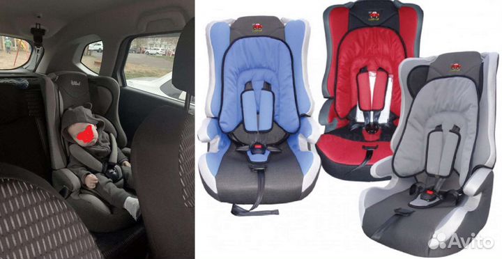 Детские автокресла 1-12 лет,9-36кг новые