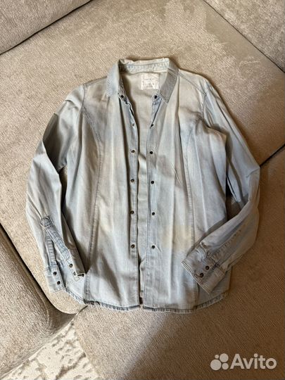 Рубашки джинсовые Zara S и oodji M женские
