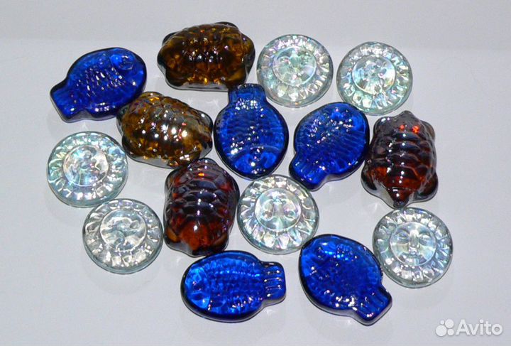 Стеклянный декор черепахи солнце рыбки