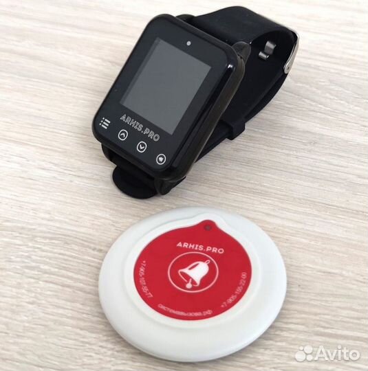 Влагозащищенный пейджер, кнопка вызова официанта