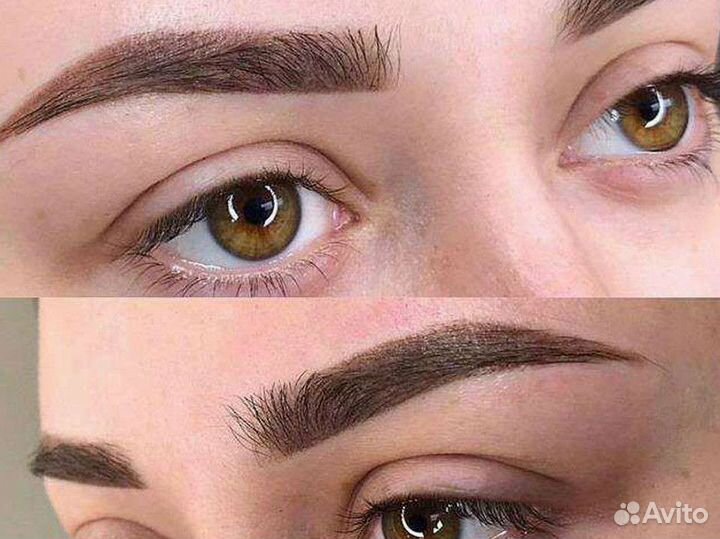 Перманентный макияж брови губы