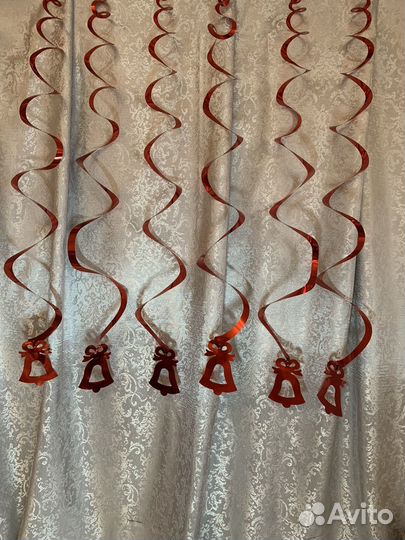 Дождик новогодний с декоративной подвеской