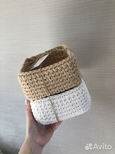 Корзины из трикотажной пряжи