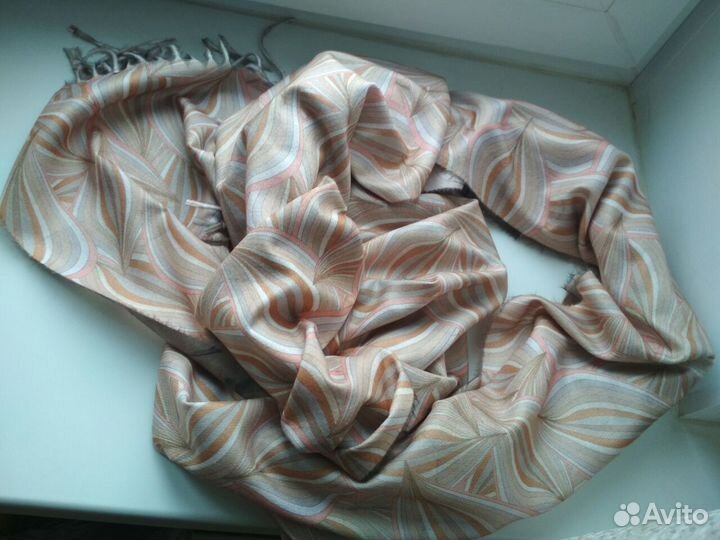 Палантин теплый двухсторонний с кашемиром