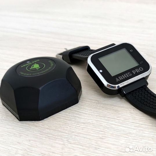 Кнопка вызова официанта модель Бургер с часами