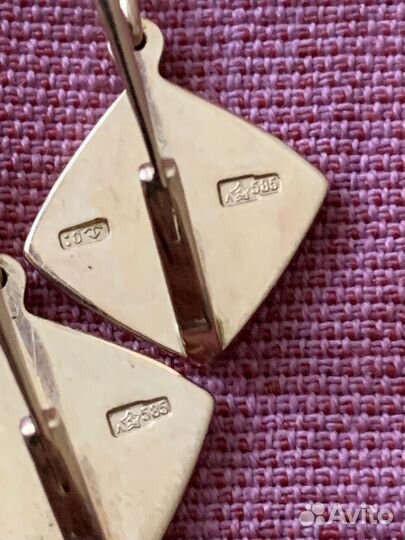 Серьги золотые 585 проба. 4,66 грамм