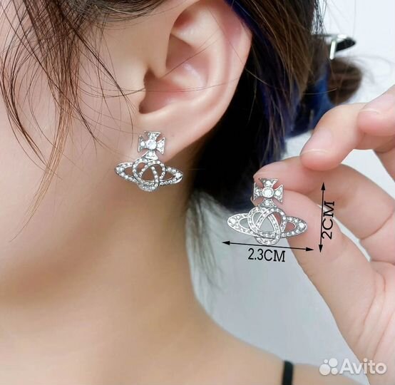 Серьги и подвеска в стиле Vivienne westwood