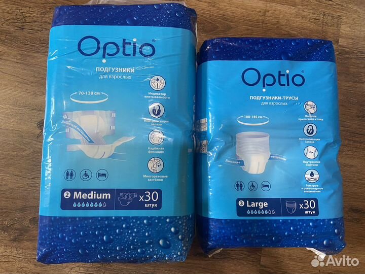Подгузники, трусы для взрослых Optio