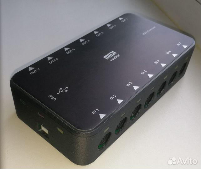 Midi-USB интерфейс, midi router 7х7, midi splitter