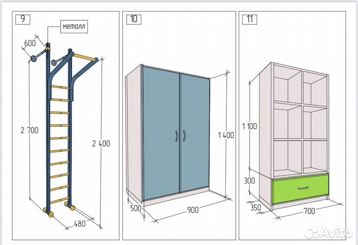 Детская комната мебель