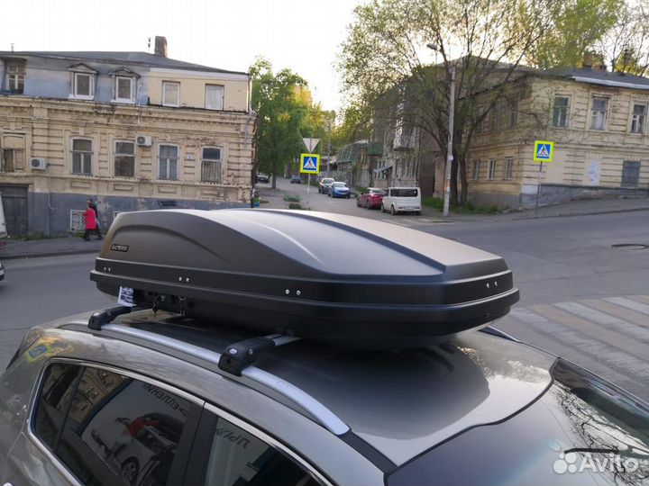 Бокс на крышу 2-х сторонний 450л на Sportage