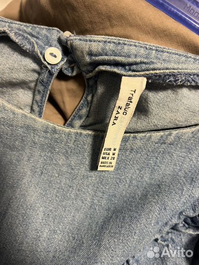 Платье zara джинсовое