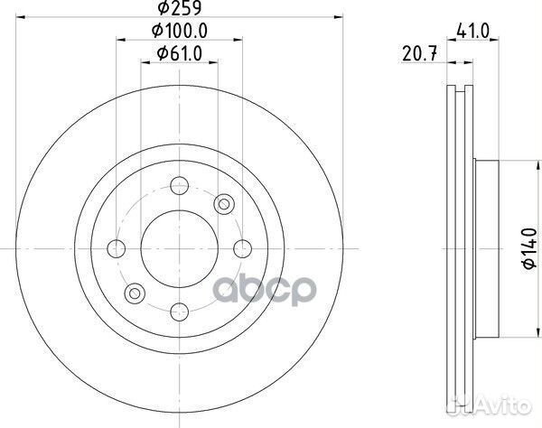 Диск тормозной перед LCV ND2063 ND2063 niss