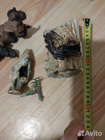 Декор аквариум коряга замок домик