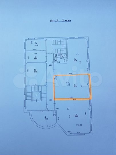 Офисное помещение, 50.7 м²