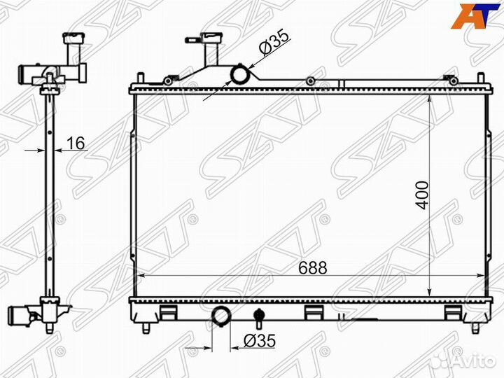Радиатор mitsubishi outlander, mitsubishi outlande
