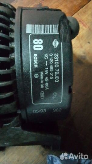 Генератор sr20de. Bosch 80a