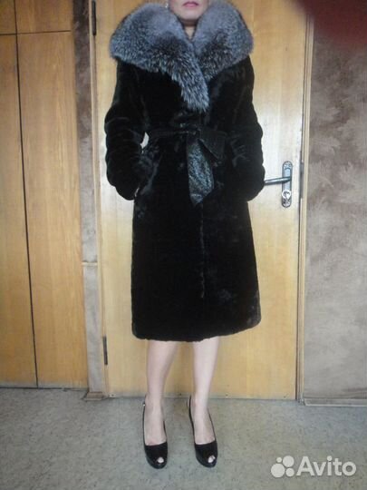 Шуба, воротник из чернобурки