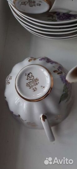 Чайный сервиз Сирень Дулёво 1956 год
