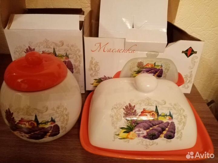 Набор масленка и сахарница