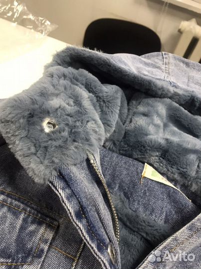 Детская теплая джинсовая куртка
