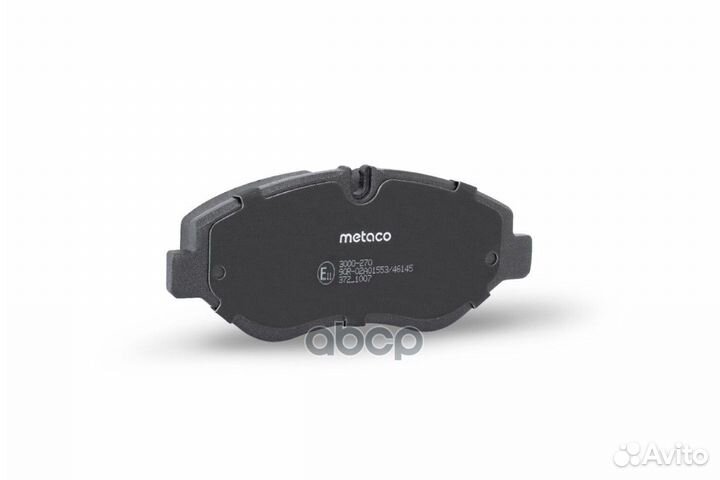 Колодки тормозные передние к-кт 3000-270 metaco