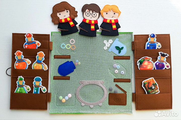 Книга из фетра Гарри Поттер