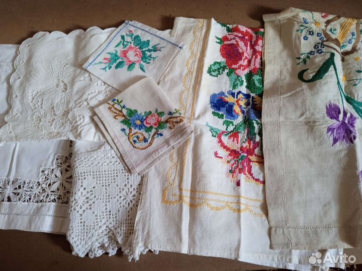 Вышивка, кружево старинное