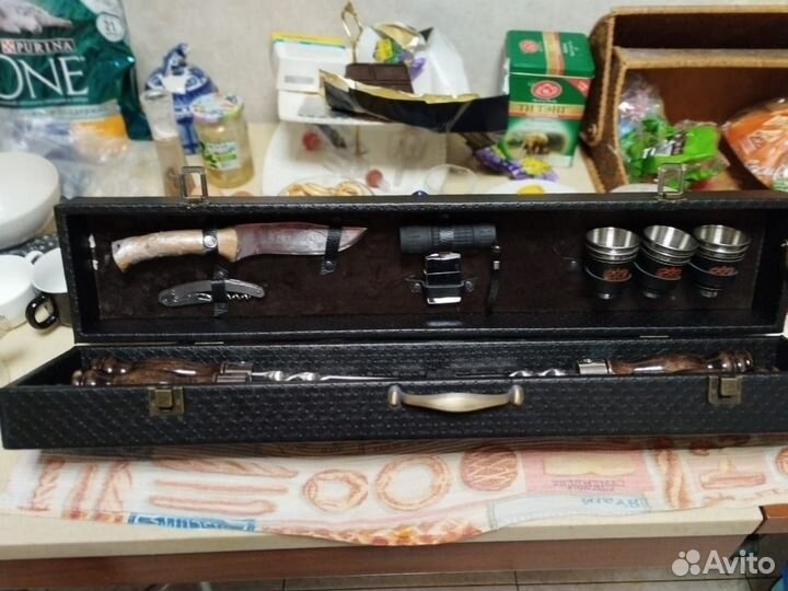 Шашлычный набор №4 в подарочном футляре-кейсе