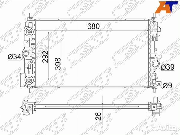 Радиатор chevrolet cruze 13, chevrolet cruze/daewo