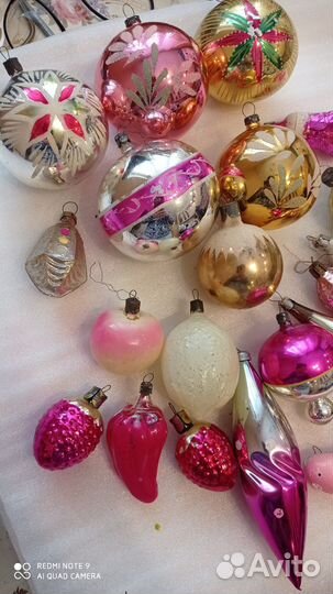 Лот ёлочных игрушек СССР