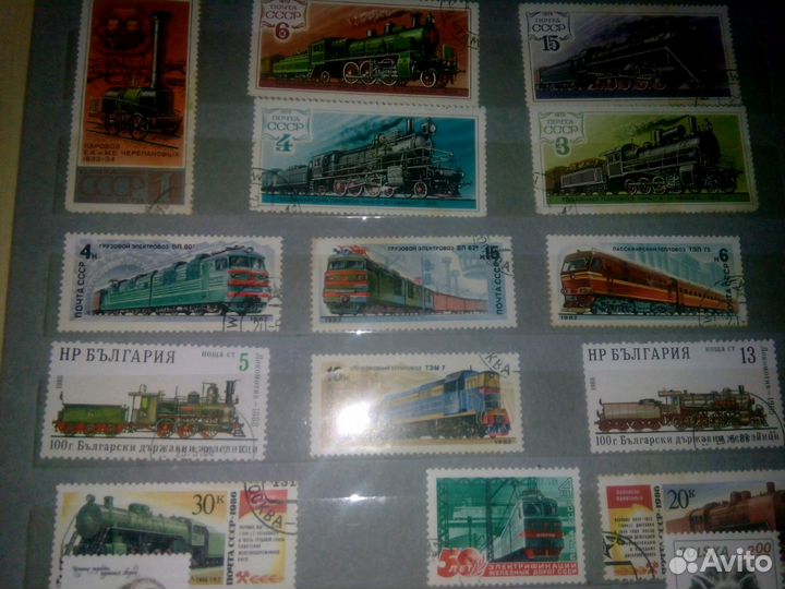 Марка,марки редкие поезда,маяки,транспорт