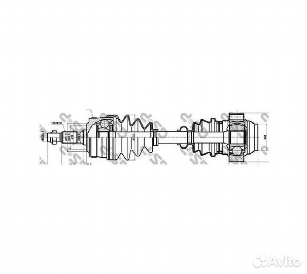 Привод в сборе MB vito W638 2.2CDI 99-03