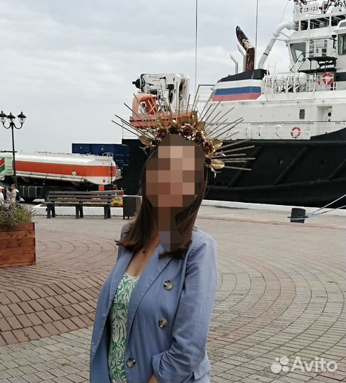 Ободок-корона ручной работы