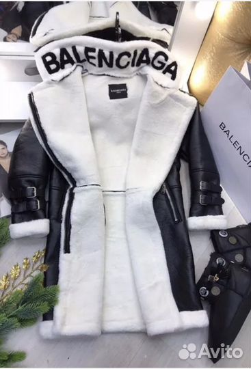 Дубленка удлиненная авиатор