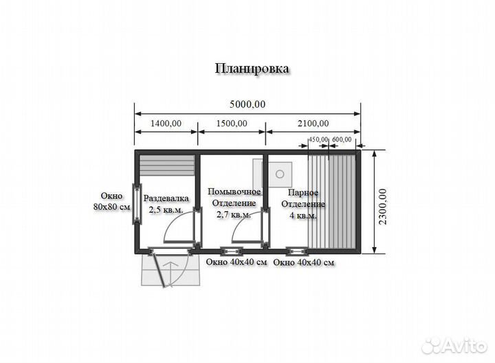 Мобильная баня 5 метров за 7 дней